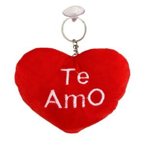 Item adicional - Chaveiro Pelúcia Coração 10cm x 15cm escrito "Eu Te Amo"