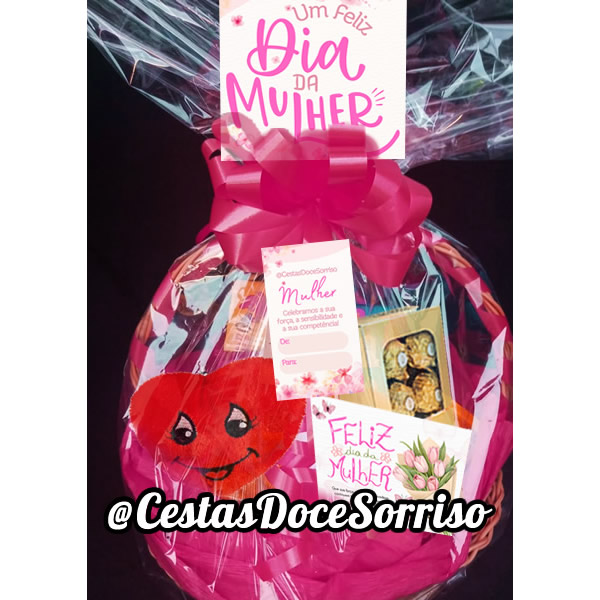 - Cesta "de Chocolates ESPECIAL Dia da Mulher"